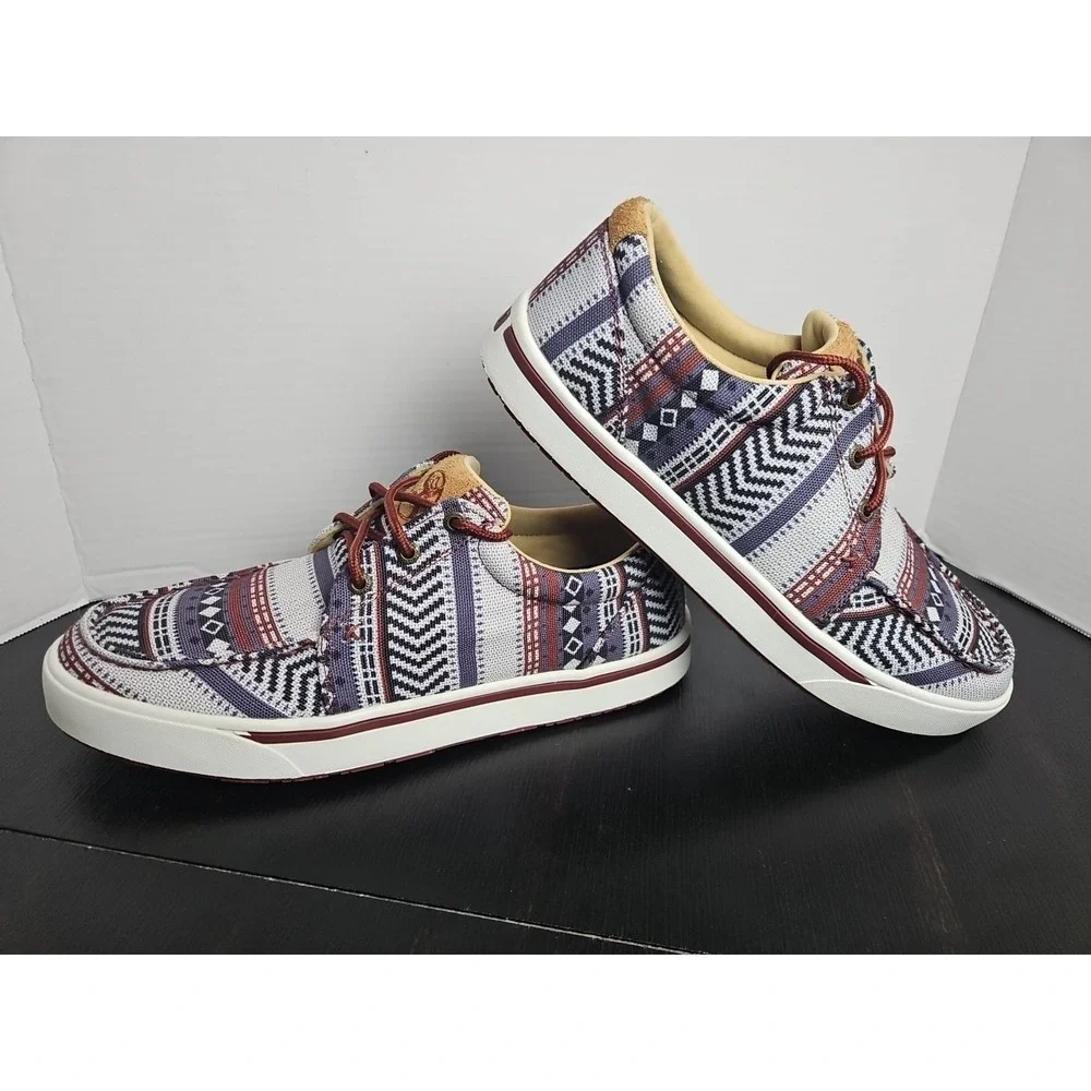 NEW Twisted X Hooey Loper MHYC025 Men Multicolor Lace Up Casual Shoes Size 9.5 M